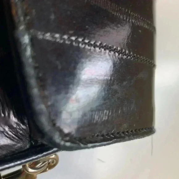 Source Unknown, 100% eel skin, black bag in  very good used condition - Picture 10 of 10